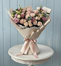 Букет цветов из:  Розы и Лизиантусы в Ачи-су