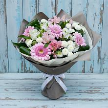 Букет цветов из:  Герберы, Альстромерии и Хризантемы в Ачи-су