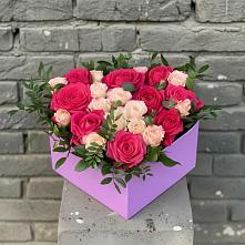 Цветочная композиция из Розы в коробке в Ачи-су