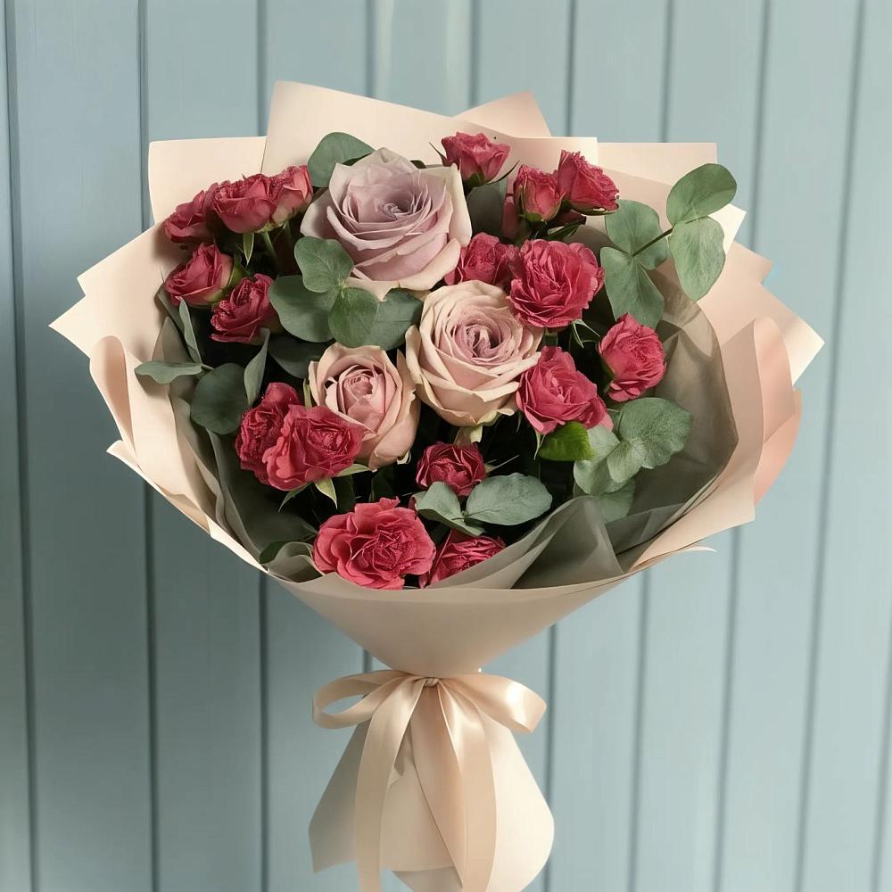 Букет цветов из: Гвоздики и Розы в Ачи-су