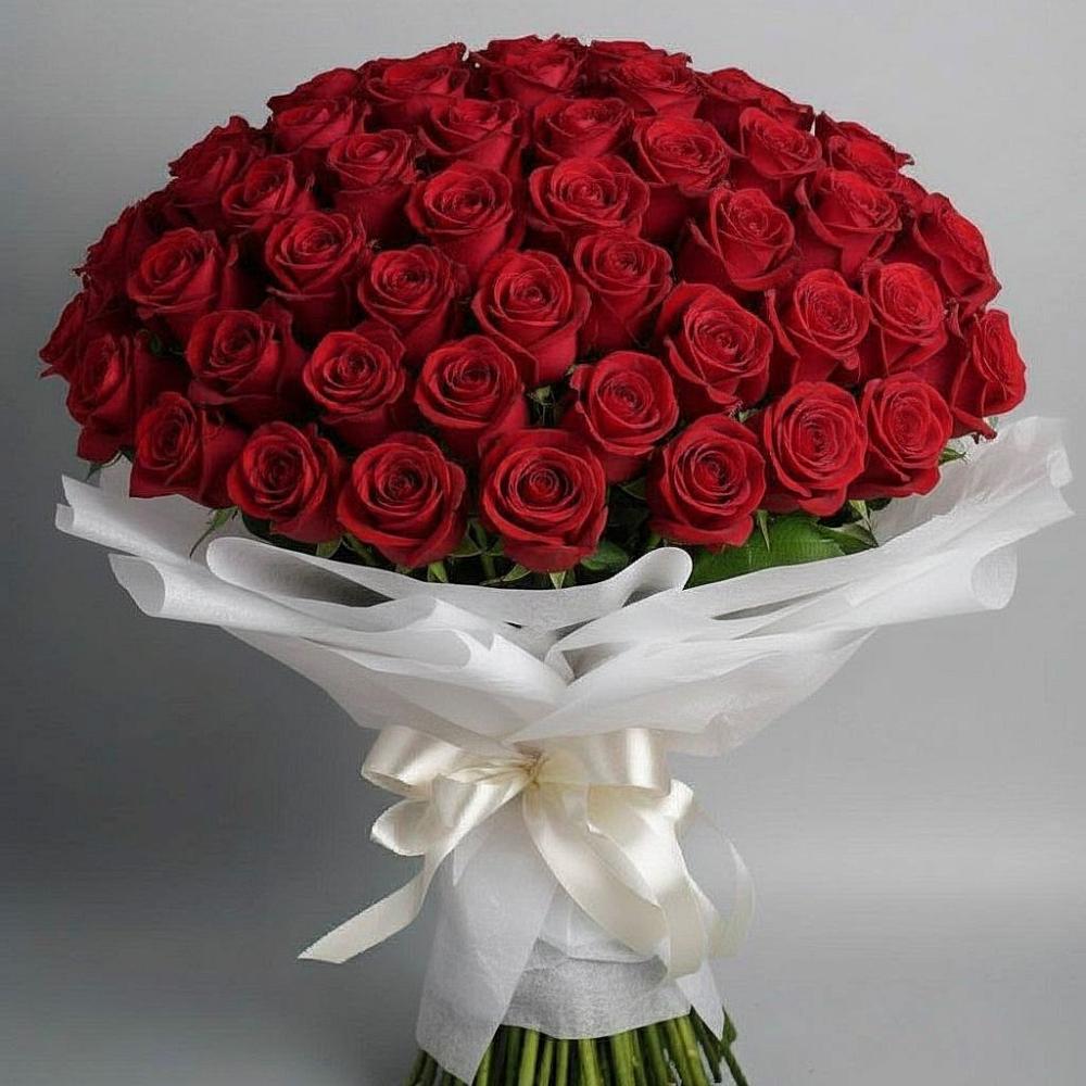 Букет 101 Красная роза Блэк Мэджик в Ачи-су