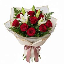 Букет цветов из:  Лилии и Розы в Ачи-су