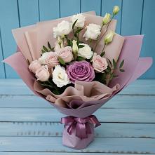 Букет цветов из:  Розы и Лизиантусы в Ачи-су