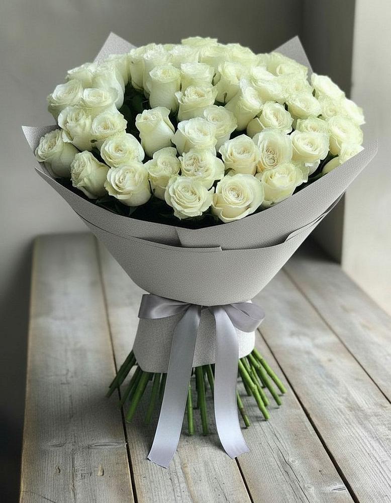 Букет 35 Белых роз в Ачи-су