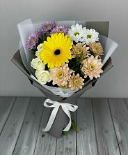 Букет цветов из:  Розы, Герберы и Хризантемы в Ачи-су