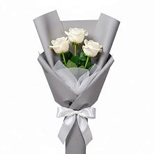 Букет 3 белые розы #REPLACE_PRED# Ачи-су