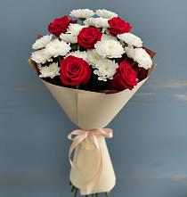Букет цветов из:  Розы и Хризантемы в Ачи-су