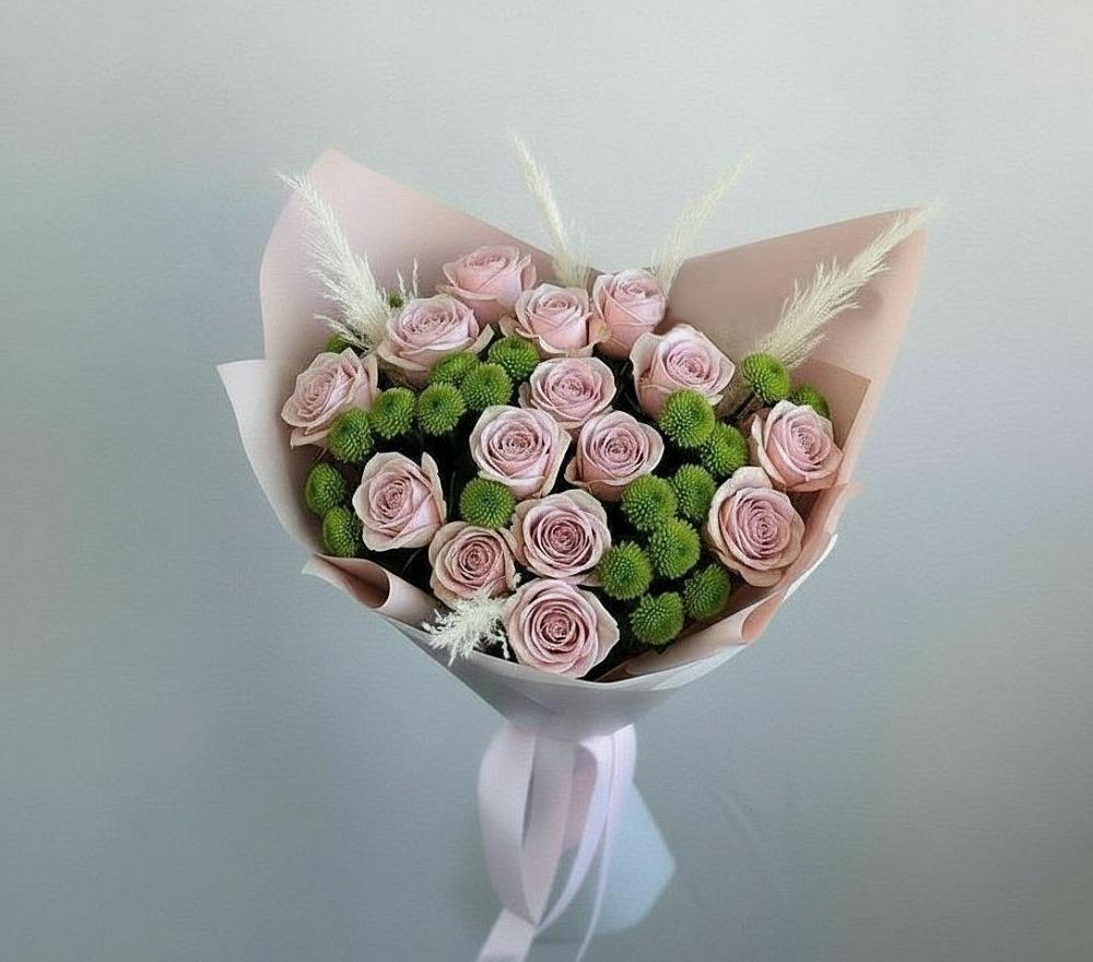 Букет цветов из: Розы и Хризантемы в Ачи-су