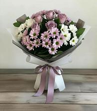 Букет цветов из:  Хризантемы и Розы в Ачи-су