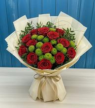 Букет цветов из:  Розы и Хризантемы в Ачи-су