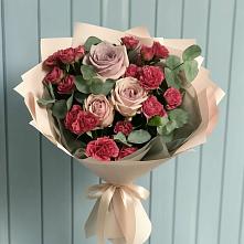 Букет цветов из:  Гвоздики и Розы в Ачи-су