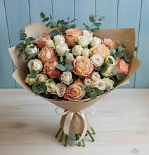 Букет цветов из:  Альстромерии и Розы в Ачи-су